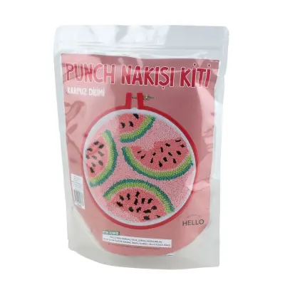  Punch Embroidery Kit Watermelon Slices PN07