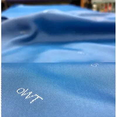 Patterned Lining Fabric, Written Coat, Jacket Lining 140cm Width, Blue
