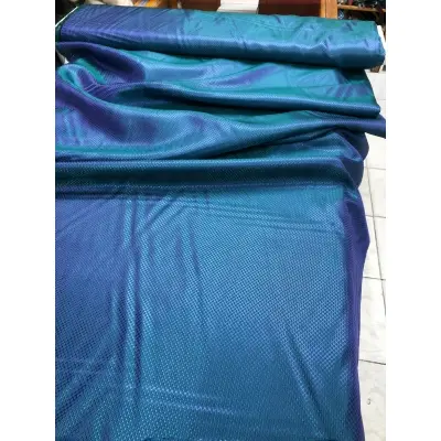 Patterned Lining Fabric, Chain Pattern Written Coat, Jacket Lining 140cm Width, Blue
