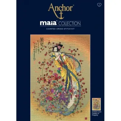 100/% Baumwolle Mehrfarbig Anchor Maia Collection Kreuzstich-Set 35x45cm