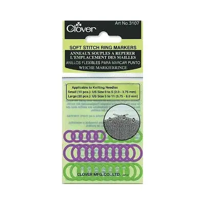 CLOVER SOFT STITCH RING MARKERS 3107