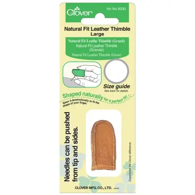 Clover Natural Fit Leather Thimble 6030 (Large) 