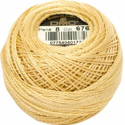 DMC Pearl Cotton 676 (No:8-12)