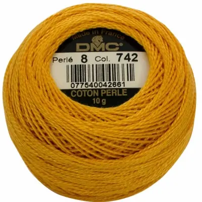 DMC Pearl Cotton 742 (No:5-8-12)