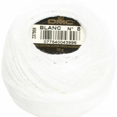 DMC Pearl Cotton BLANC (No:5-8-12)