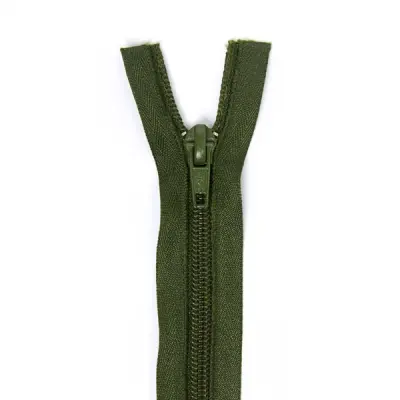 Felt Zipper 40-50-60cm, Olive Green