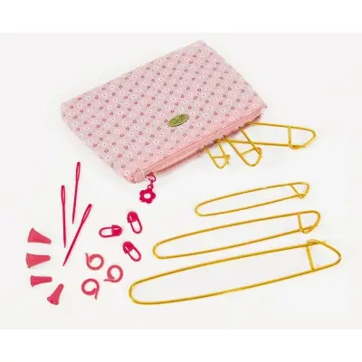 DMC Knitting Accessories With Pouch U1886-Pink