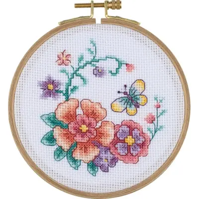 Tuva Cross Stitch Kit With Wooden Hoop ACS03
