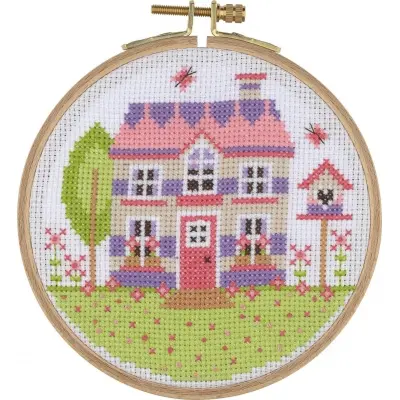 Tuva Cross Stitch Kit With Wooden Hoop ACS08