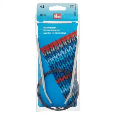 Prym Aluminium Circular Knitting Needle 4.5 mm, 100 cm 211281