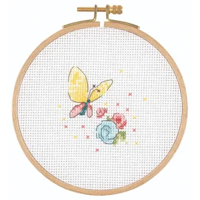 Tuva Cross Stitch Kit With Wooden Hoop E1301