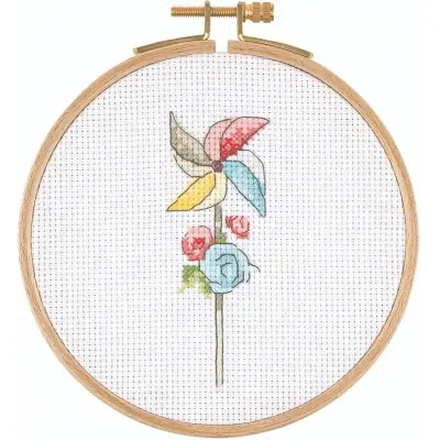 Tuva Cross Stitch Kit With Wooden Hoop E1302