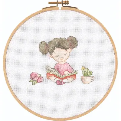 Tuva Cross Stitch Kit With Wooden Hoop E2002