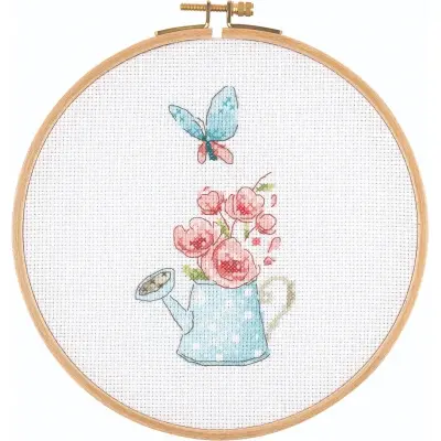 Tuva Cross Stitch Kit With Wooden Hoop E2005
