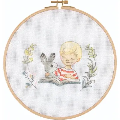 Tuva Cross Stitch Kit With Wooden Hoop E2301