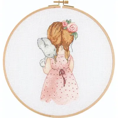 Tuva Cross Stitch Kit With Wooden Hoop E2602