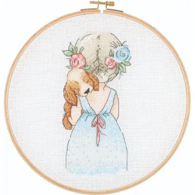 Tuva Cross Stitch Kit With Wooden Hoop E2603