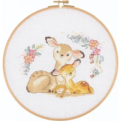 Tuva Cross Stitch Kit With Wooden Hoop E2604