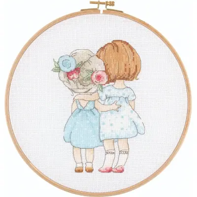 Tuva Cross Stitch Kit With Wooden Hoop E2605