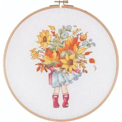 Tuva Cross Stitch Kit With Wooden Hoop E2802