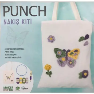 Tuva Punch Embriodery Kit Bag Spring