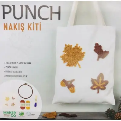 Tuva Punch Embriodery Kit Bag Autumn