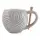 Ball Shaped Mug, Ceramic Cup, Pink, Gift