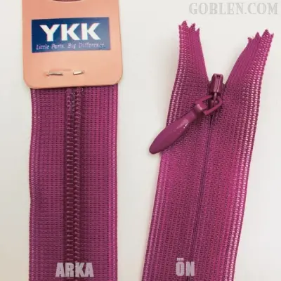 YKK Hidden Zipper 22cm Dark Fuchsia, 261