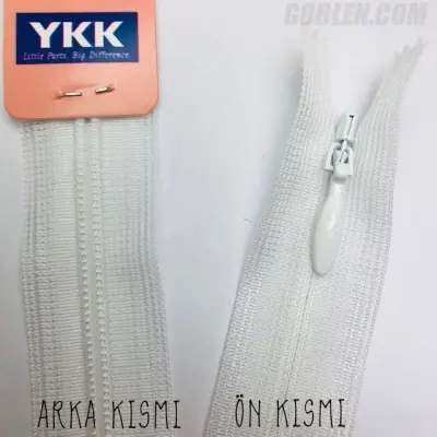 YKK Hidden Zipper 22cm Off-White, 121