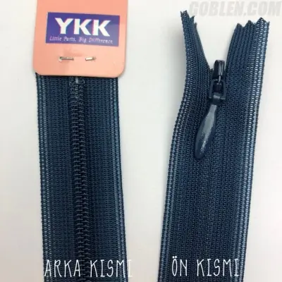 YKK Hidden Zipper 22cm Dark Blue, 395
