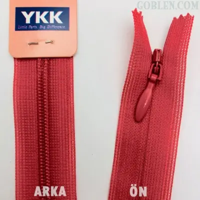 YKK Hidden Zipper 22cm Vermilion, 820