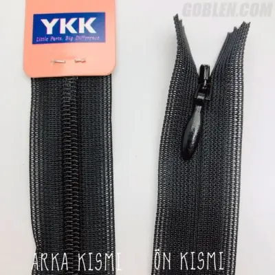 YKK Hidden Zipper 22cm Black, 580