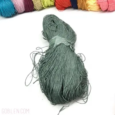 Paper Yarn, Bag Knitting Yarn, Medium Petrol Green