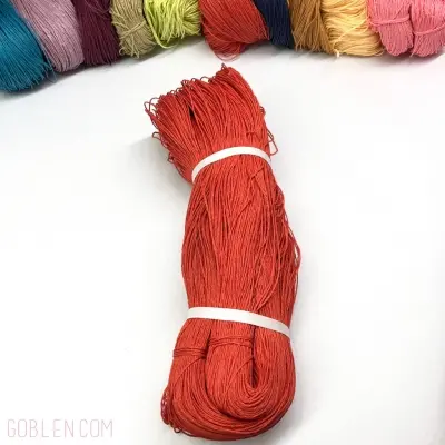 Paper Yarn, Bag Knitting Yarn, Brick Color