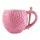 Ball Shaped Mug, Ceramic Cup, Grey, Gift