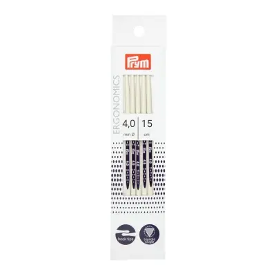 Prym Double-pointed Knitting Needles 15cm, 4mm 194204