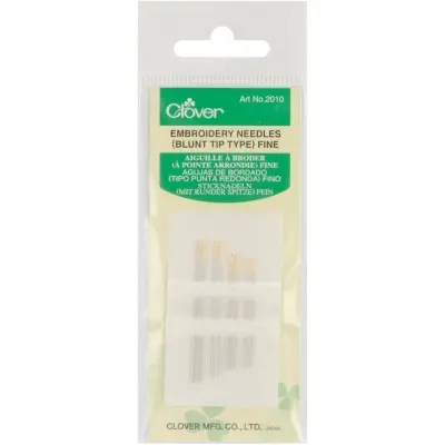 Clover Fine Embroidery Needles, Blunt Tip Type 2010