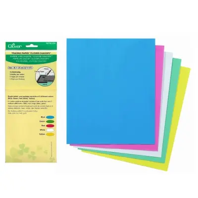Clover Tracing Paper 434, 5 Colorful Sheets