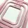 Nurge Screwed Plastic Square Hoops, Pink, 8 different sizes
