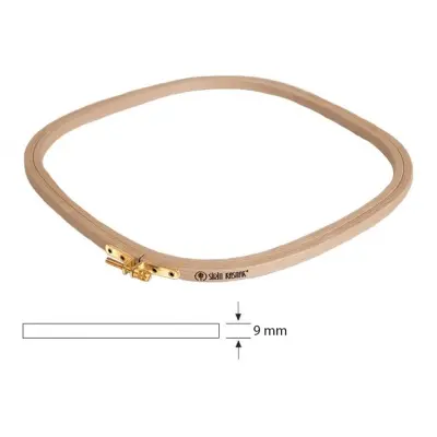 Wooden Square Embroidery Hoops, 6 size, 9mm