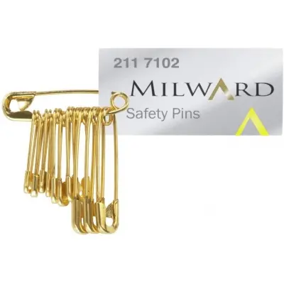 Milward Safety Pins 211 7102 Gold Color