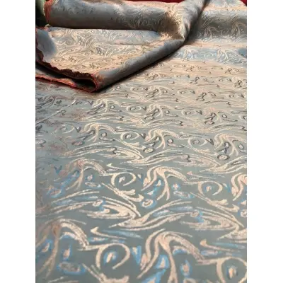 Desenli Astar Kumaş, Yazılı Palto, Ceket Astarı 140cm Eninde, Bej