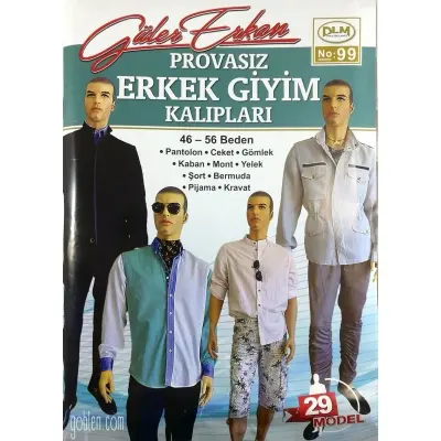 Güler Erkan Kalıpları, Erkek Giyim Modelleri No:99