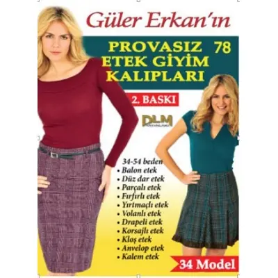 Güler Erkan Kalıpları, Etek Giyim Modelleri No:78