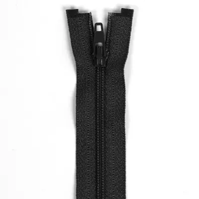 Düz Fermuar, Kırlent-Çanta-Elbise Fermuarı, 40-50-60cm Siyah