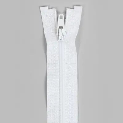 Düz Fermuar, Kırlent-Çanta-Elbise Fermuarı, 40-50-60cm Beyaz