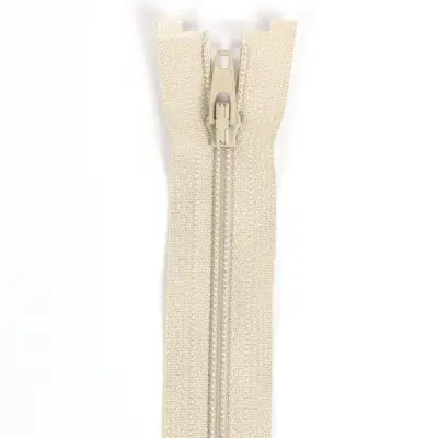 Düz Fermuar, Kırlent-Çanta-Elbise Fermuarı, 40-50-60cm Krem