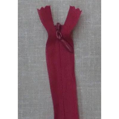 YKK Gizli Elbise Fermuarı 60cm Kırmızı