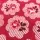 Özel Tasarım Pamuk Kumaş, Perde, Elbise, Koltuk İçin, Kırmızı zemin üzerine Çiçek desenli