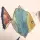 Özel Tasarım Pamuk Kumaş, Perde, Elbise, Koltuk İçin, Krem rengi üzerine renkli Balıklar